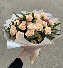 Букет Кремовые розы Латте в Сосьве